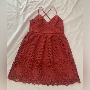 Abercrombie & Fitch eyelet mini dress